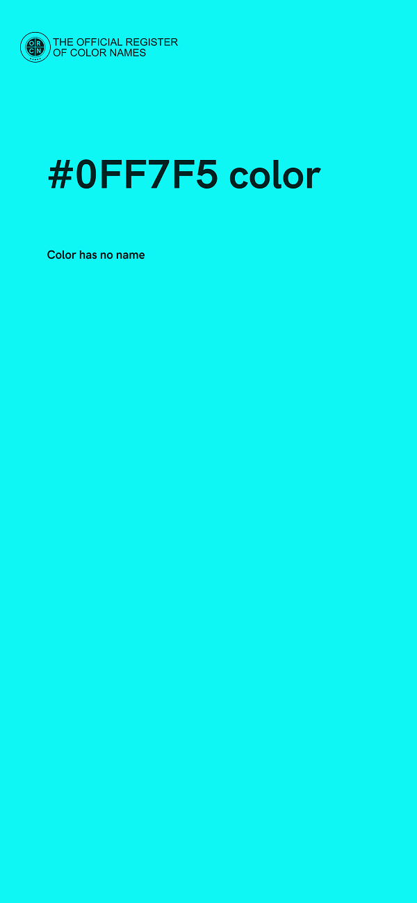 #0FF7F5 color image
