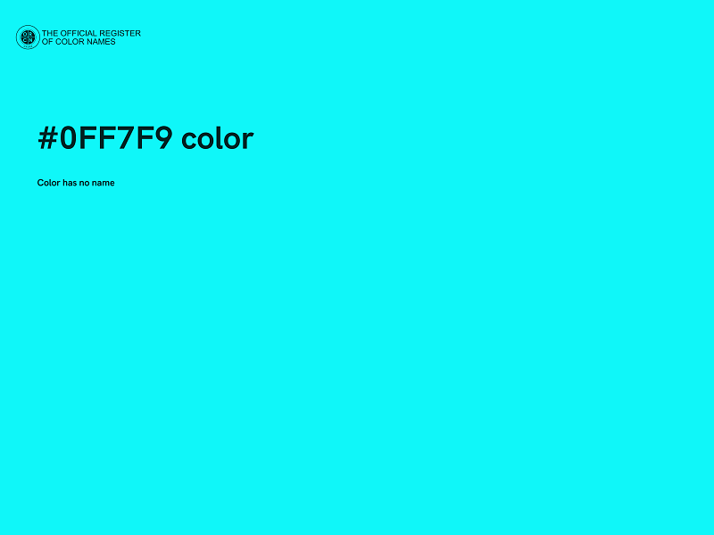 #0FF7F9 color image