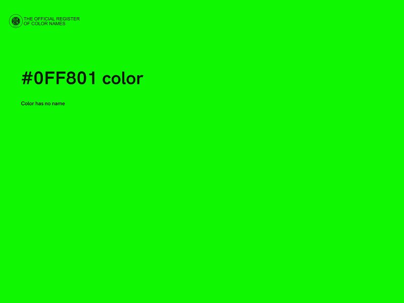 #0FF801 color image