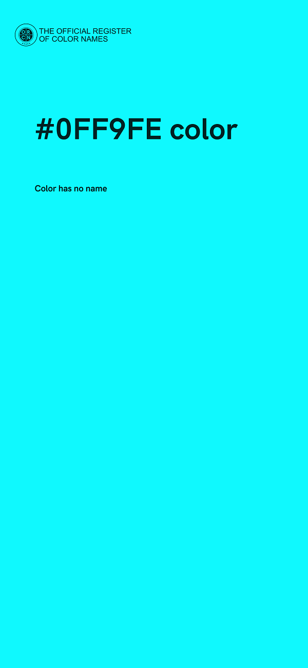 #0FF9FE color image