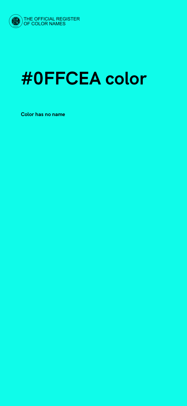 #0FFCEA color image