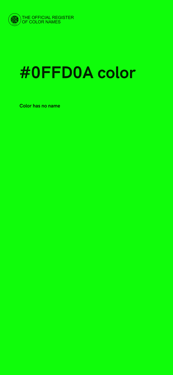 #0FFD0A color image