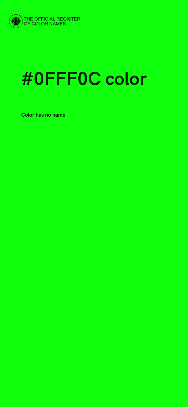 #0FFF0C color image