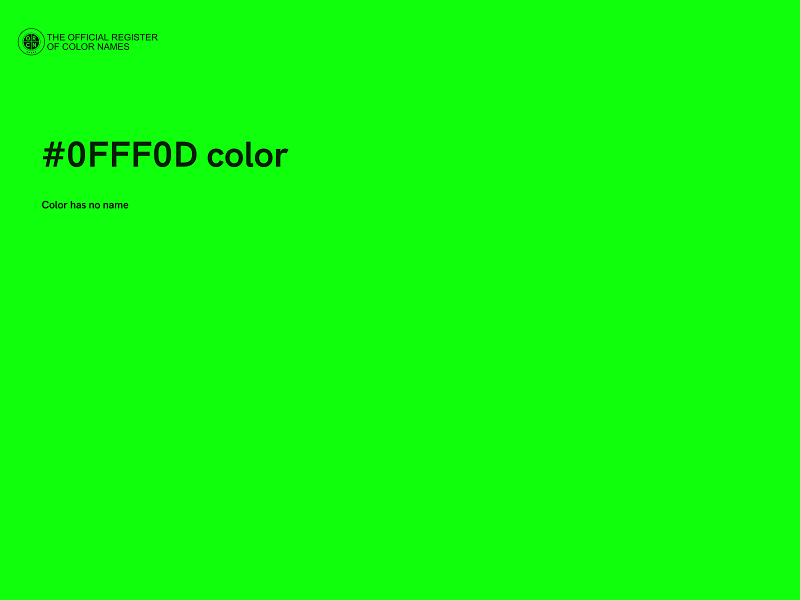 #0FFF0D color image