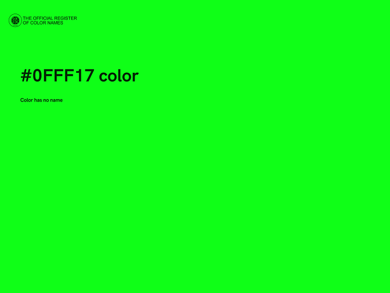 #0FFF17 color image