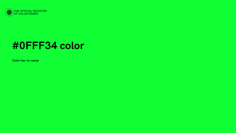 #0FFF34 color image