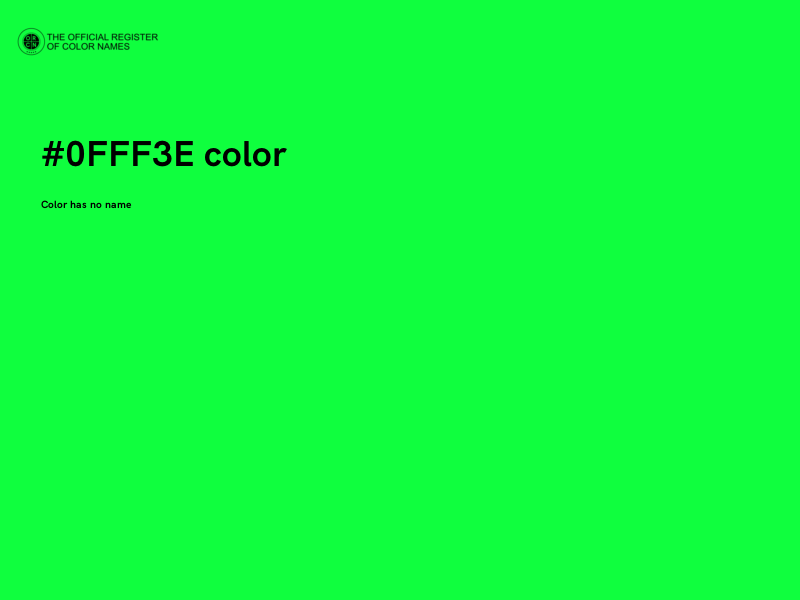 #0FFF3E color image