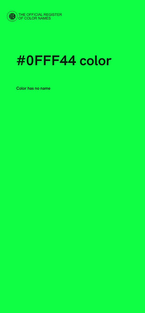 #0FFF44 color image