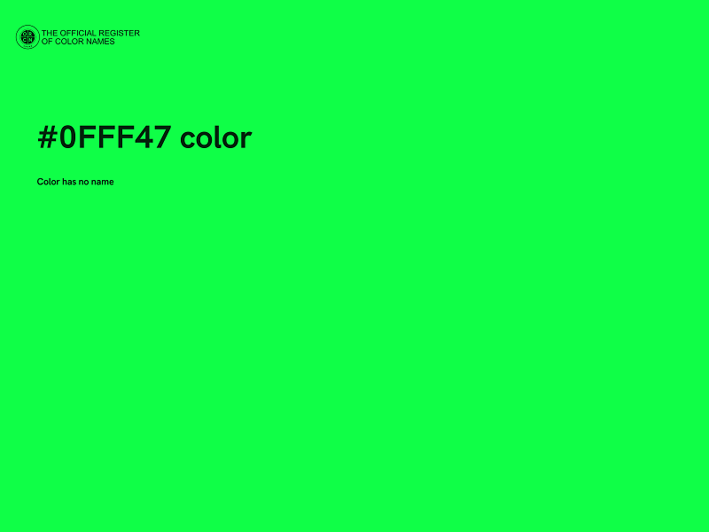 #0FFF47 color image