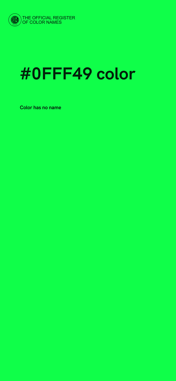 #0FFF49 color image