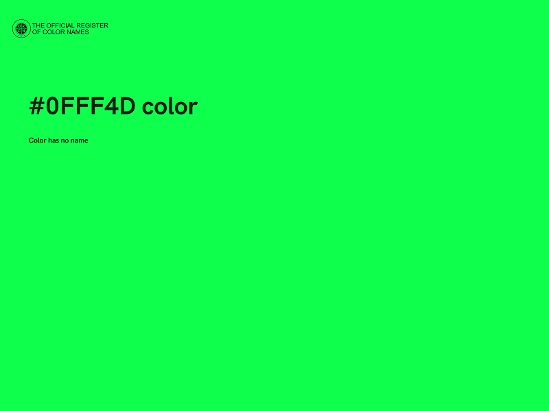 #0FFF4D color image