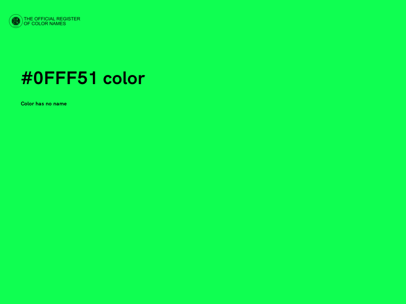 #0FFF51 color image