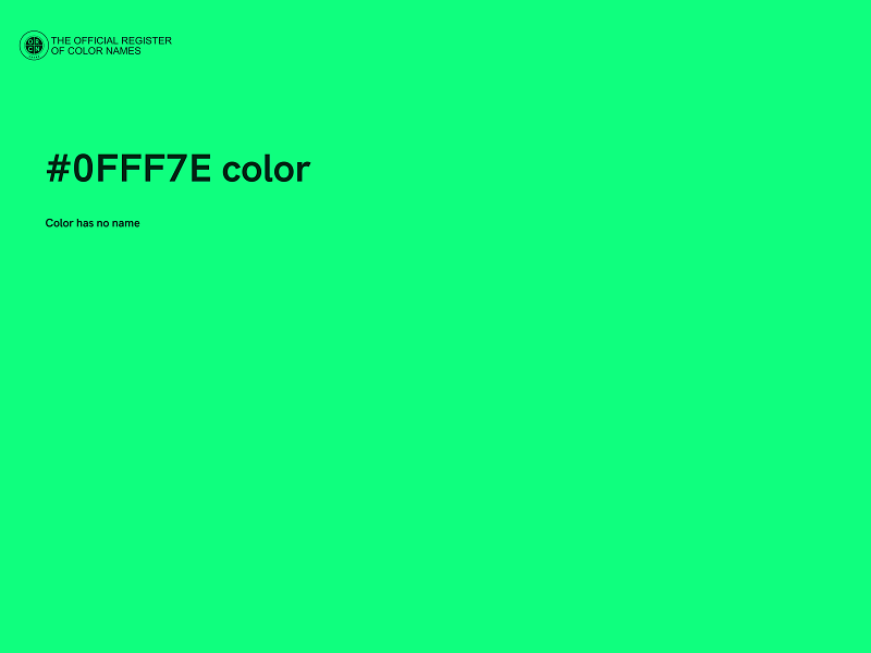 #0FFF7E color image