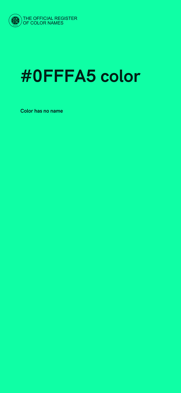 #0FFFA5 color image