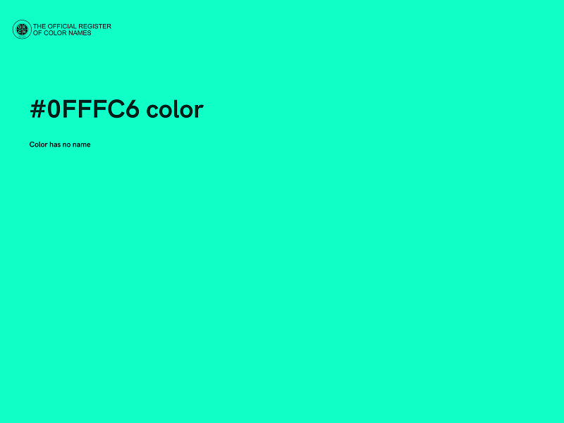 #0FFFC6 color image