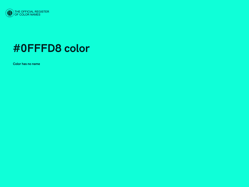 #0FFFD8 color image