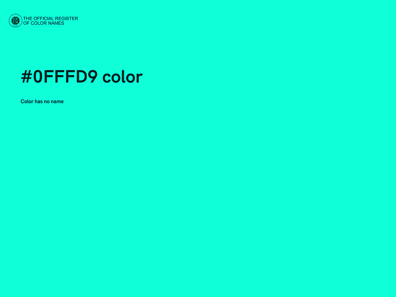 #0FFFD9 color image