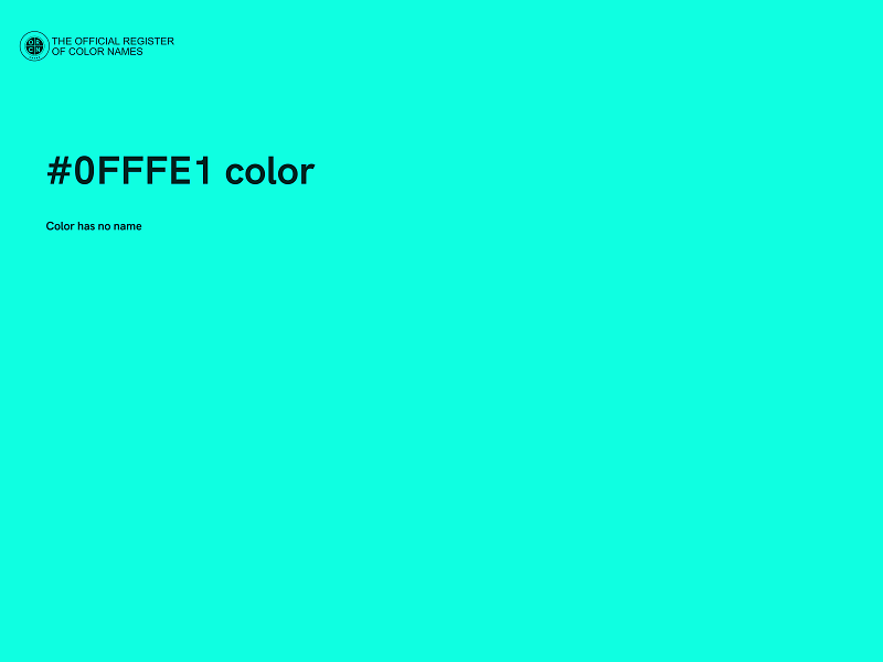 #0FFFE1 color image