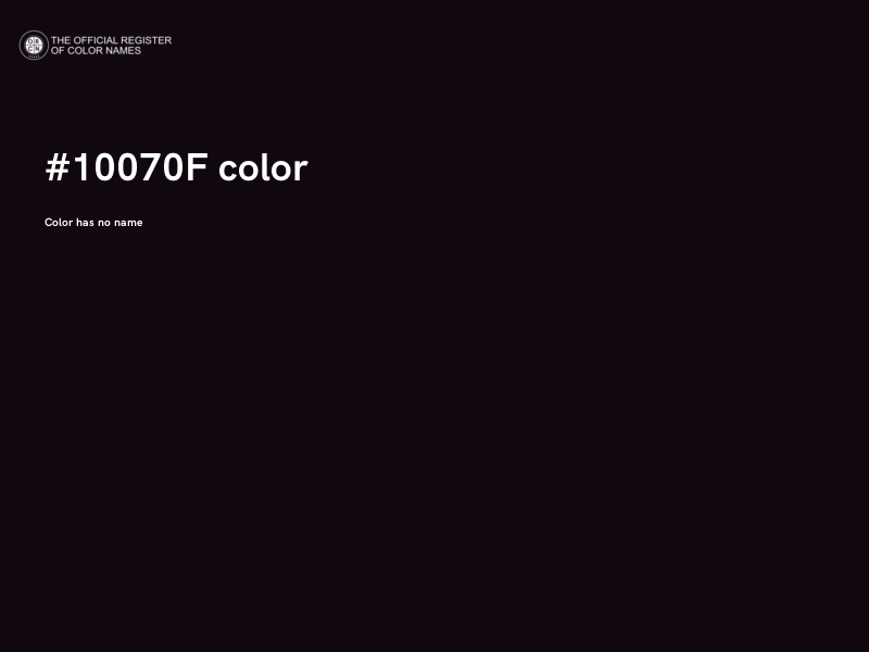 #10070F color image