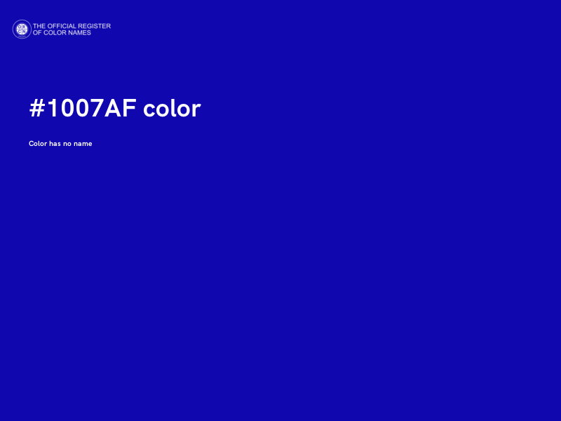 #1007AF color image