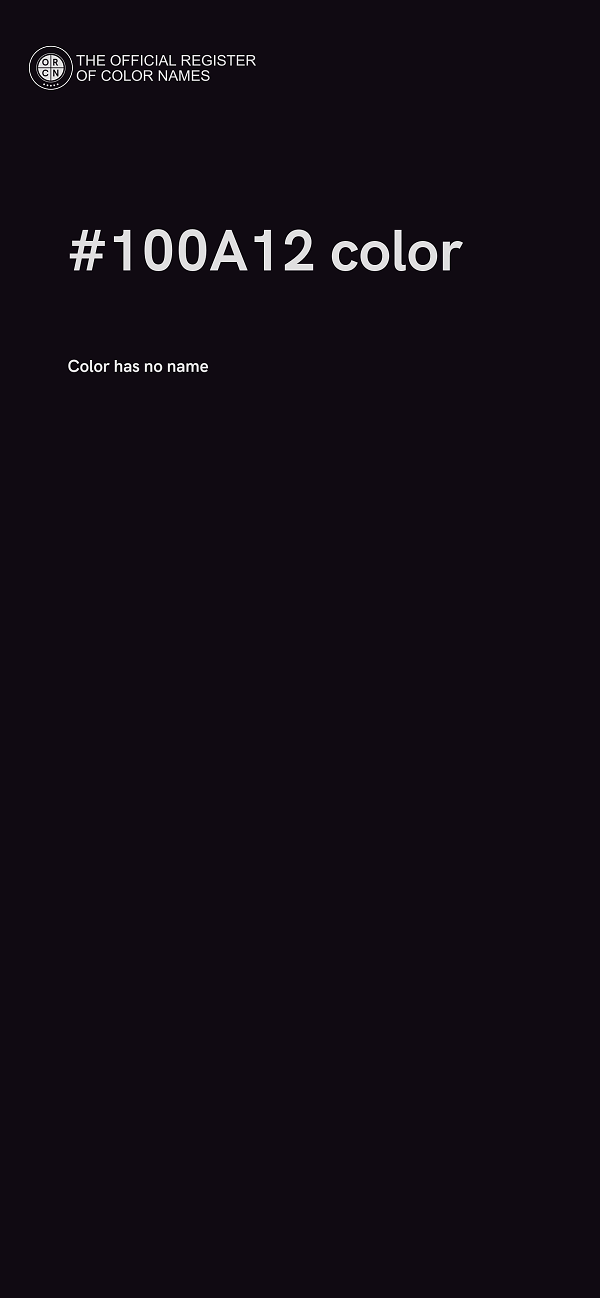 #100A12 color image