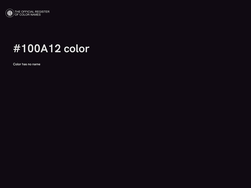 #100A12 color image