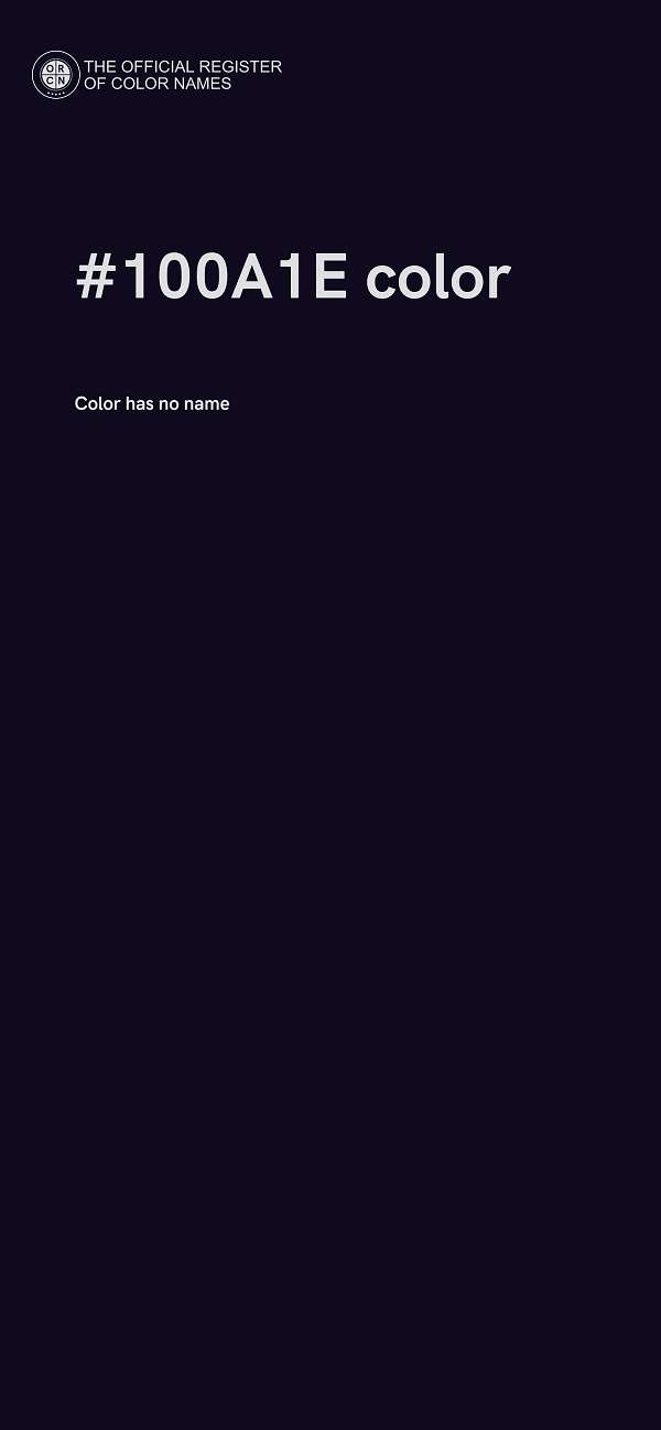 #100A1E color image
