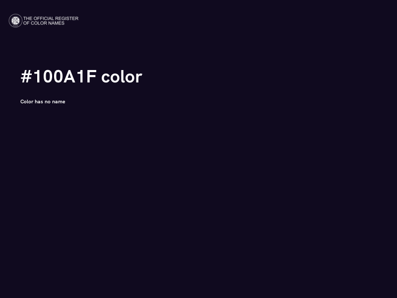 #100A1F color image