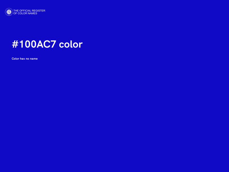 #100AC7 color image