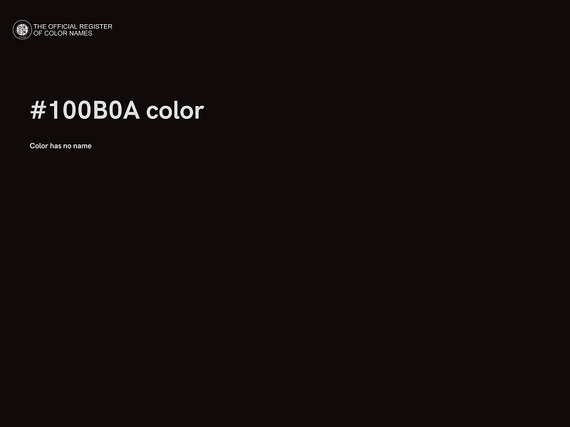 #100B0A color image