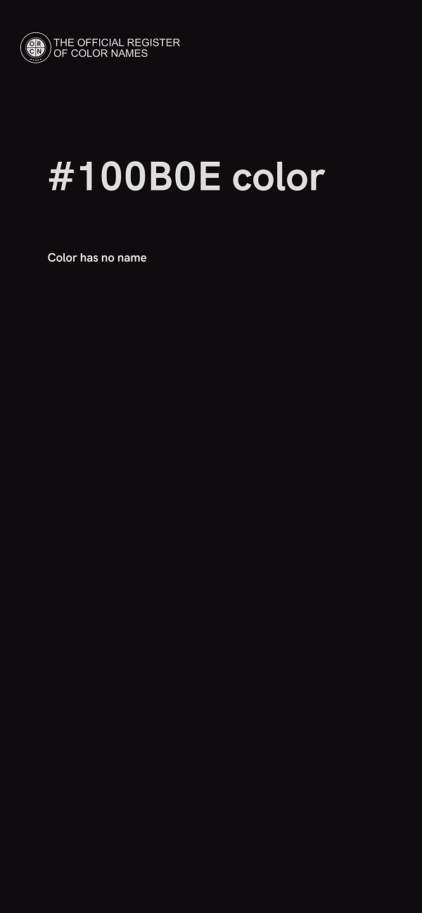 #100B0E color image
