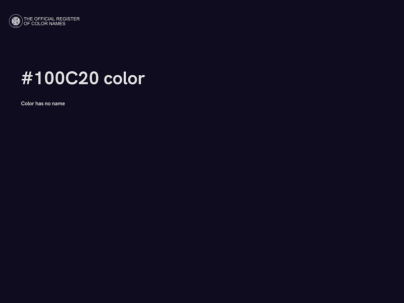 #100C20 color image