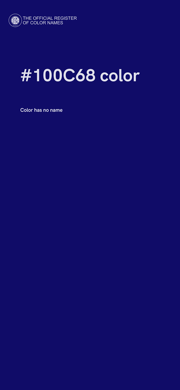 #100C68 color image