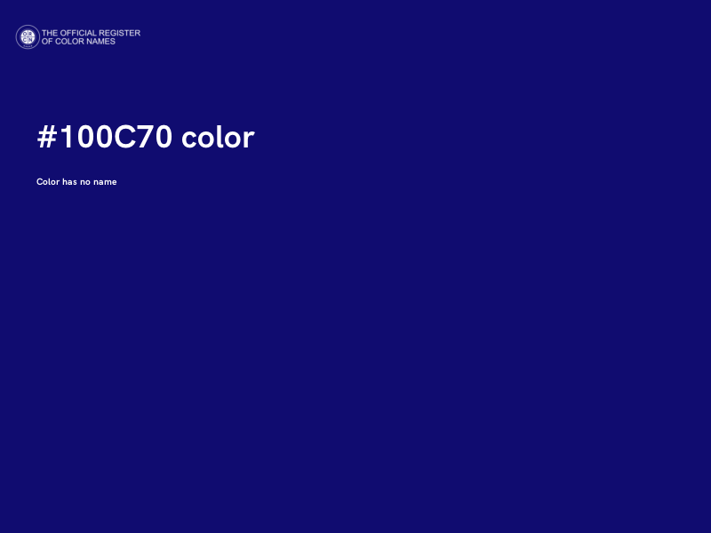 #100C70 color image