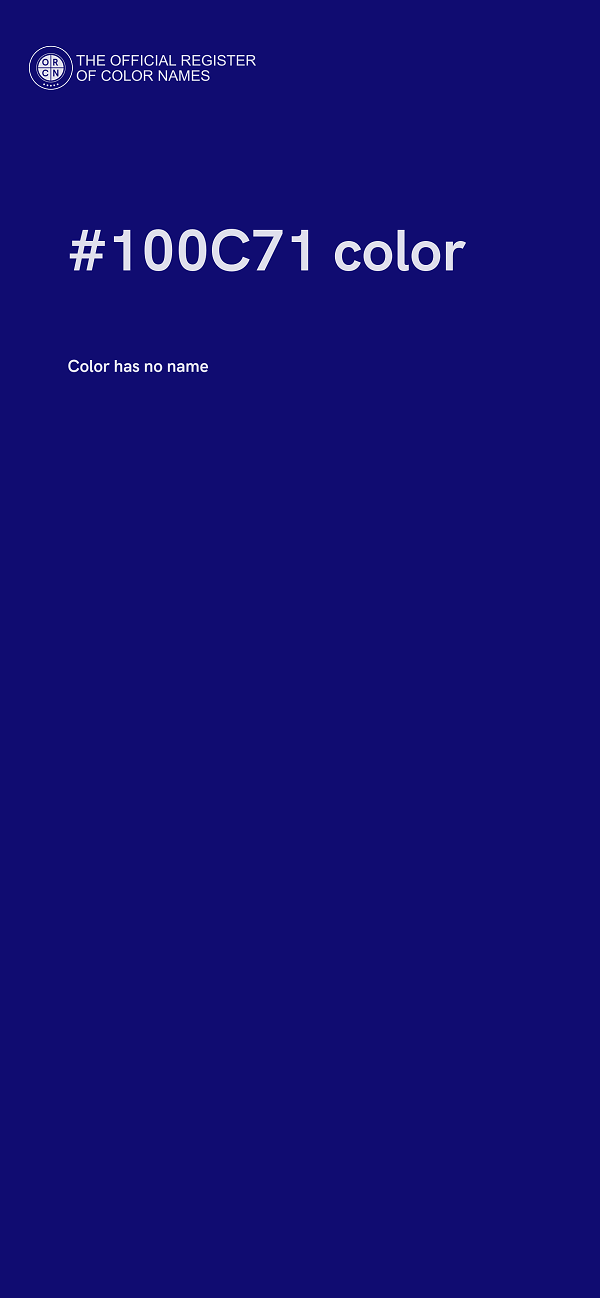 #100C71 color image