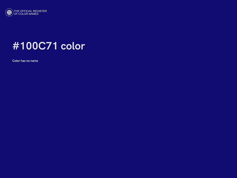#100C71 color image