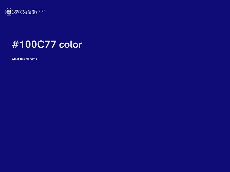 #100C77 color image