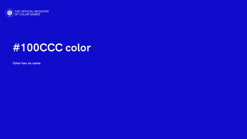 #100CCC color image