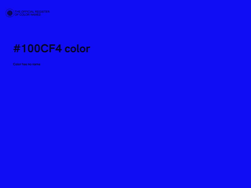 #100CF4 color image