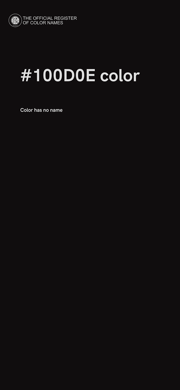 #100D0E color image