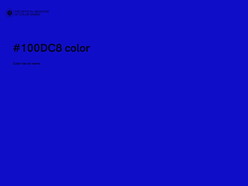 #100DC8 color image