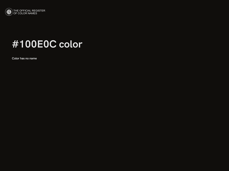 #100E0C color image