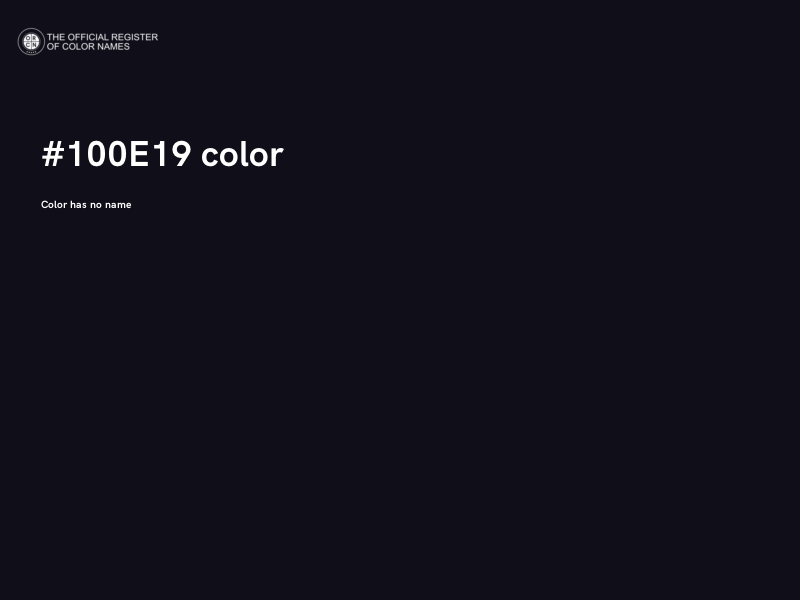 #100E19 color image