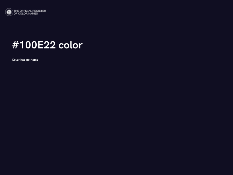 #100E22 color image