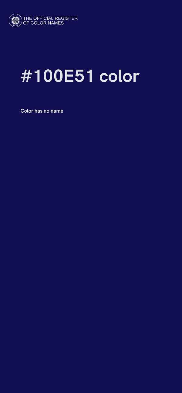 #100E51 color image