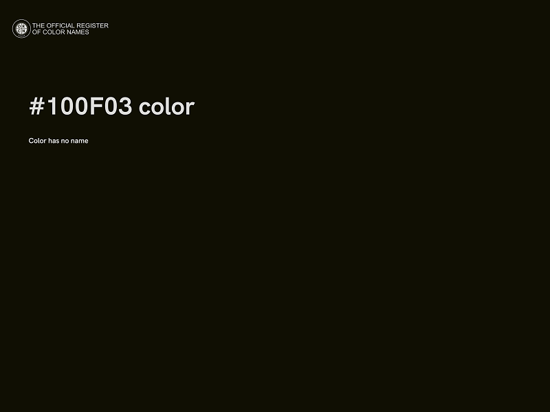 #100F03 color image