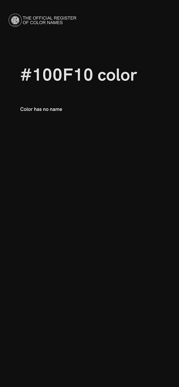 #100F10 color image