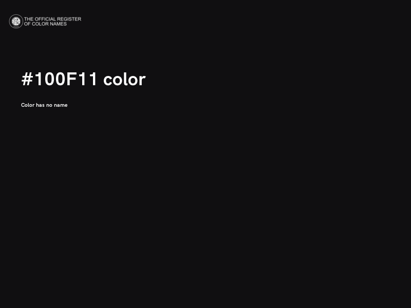 #100F11 color image