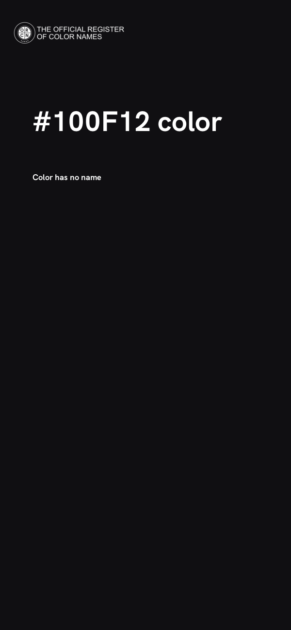 #100F12 color image
