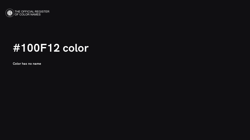#100F12 color image